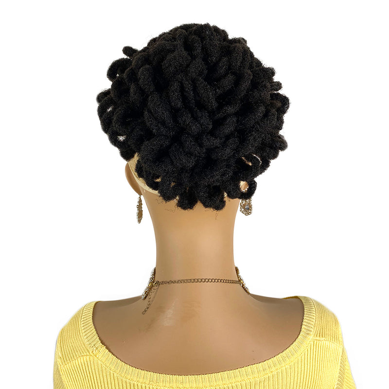 DreadLock Bun - Afro Puff Drawstring Ponytail Hairpiece Clip in Hair for Black Women