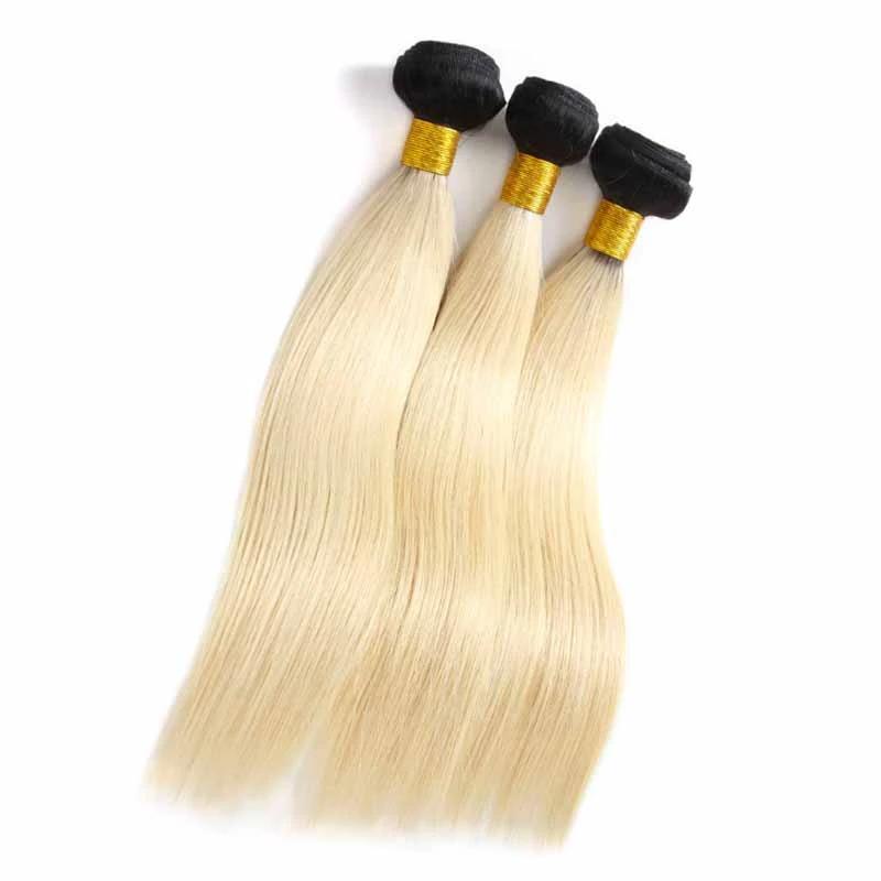 1b613 Best Blonde Ombre Human Hair Straight 3pc Deal Surprisehair