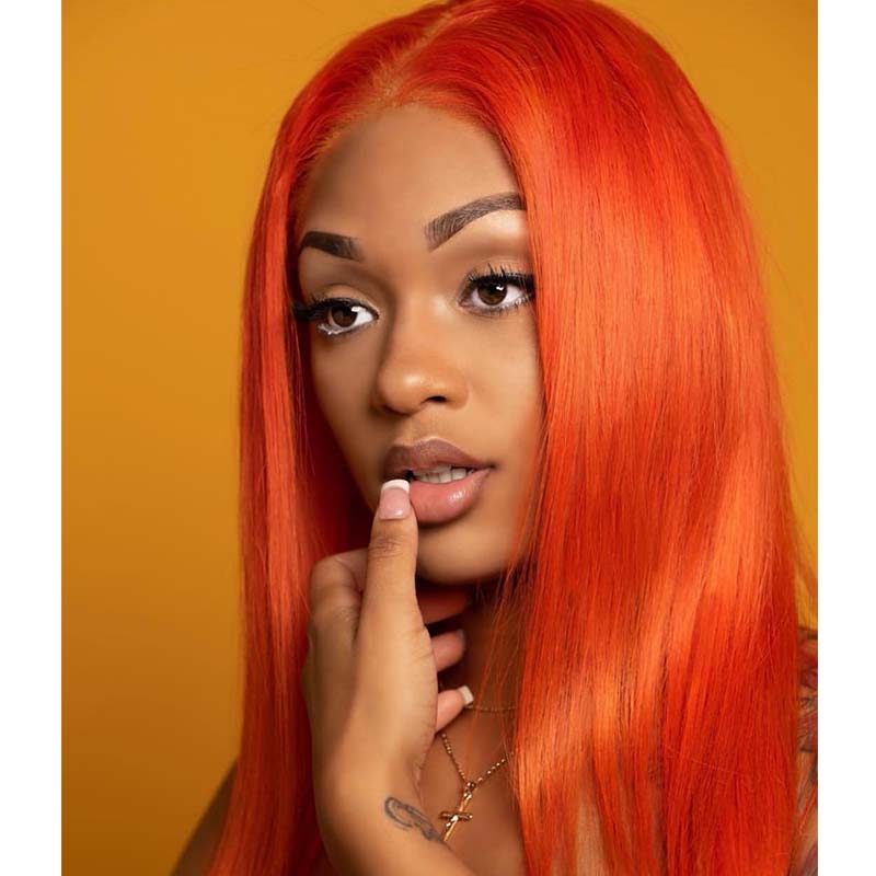 orange lace frontal