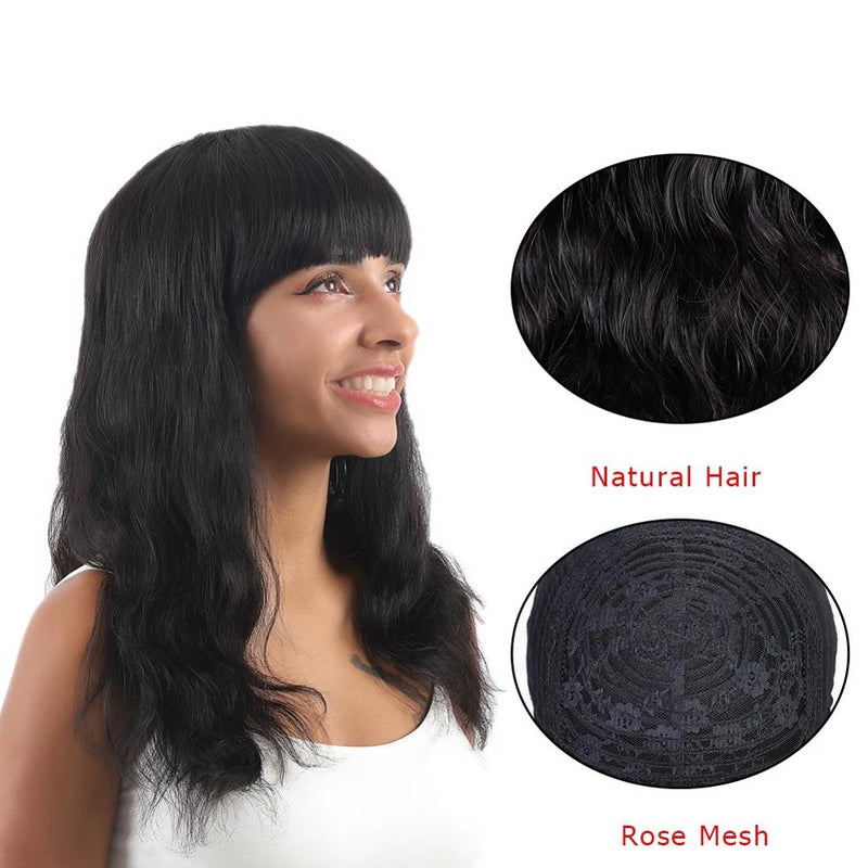 long wigs with bangs for black women