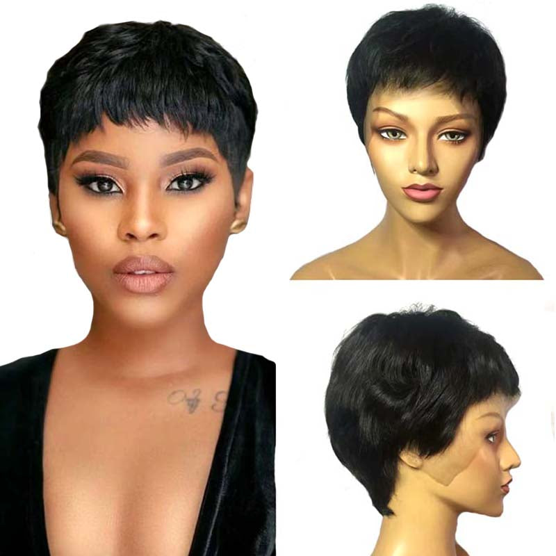 black pixie wig