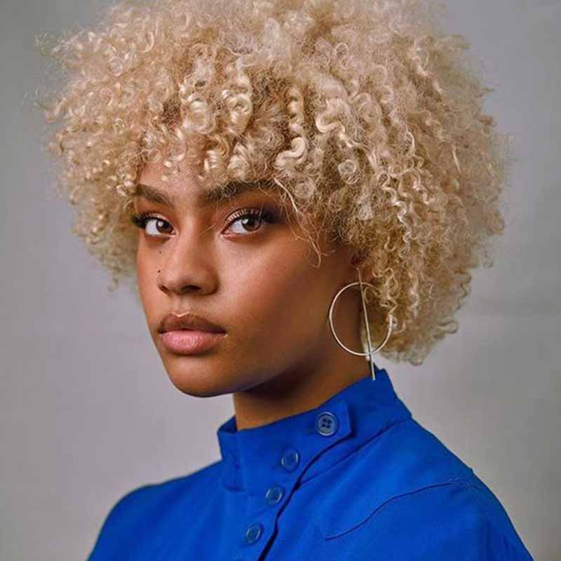 613 Color Blonde Afro Wig Lace Front Brazilian Human Hair Surprisehair