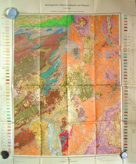Geologische Ubersichtskarte von Hessen, 1960 – 19th Century Geological Maps