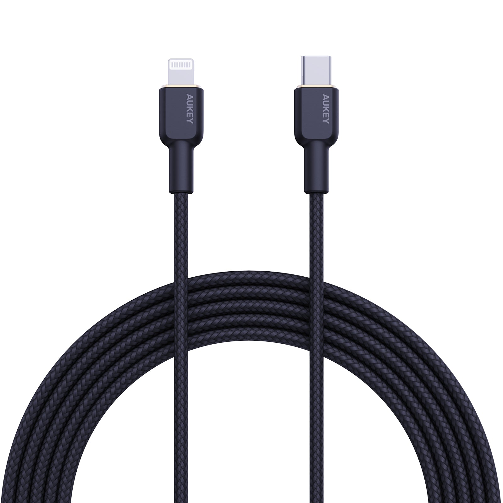 AUKEY USB Strap Cable, 3.9 inches (10 cm), Circlet Series, CB-AKL6, Black,  Fast Charging, Key Chain, Keyring, Data Transfer, 480Mbps, 2 Year Warranty