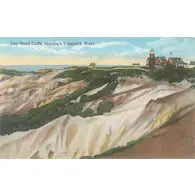 Vintage Postcard Stickers - Gay Head Cliffs and Lighthouse - Bowen's Arrow
