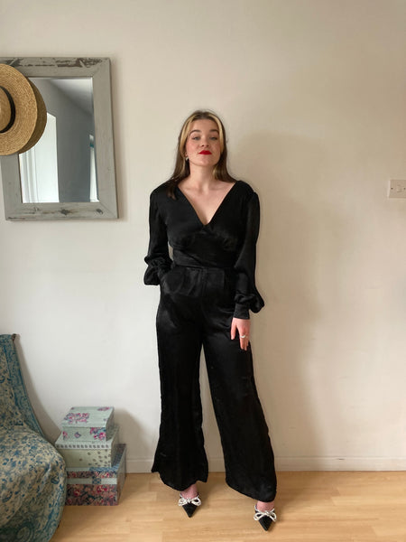 Luxurious Satin Jumpsuit made by Hazel and the Machine – Sew Me