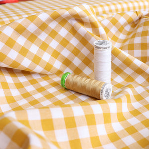 Golden Yellow Gingham 1/3" - Yarn Dyed Cotton
