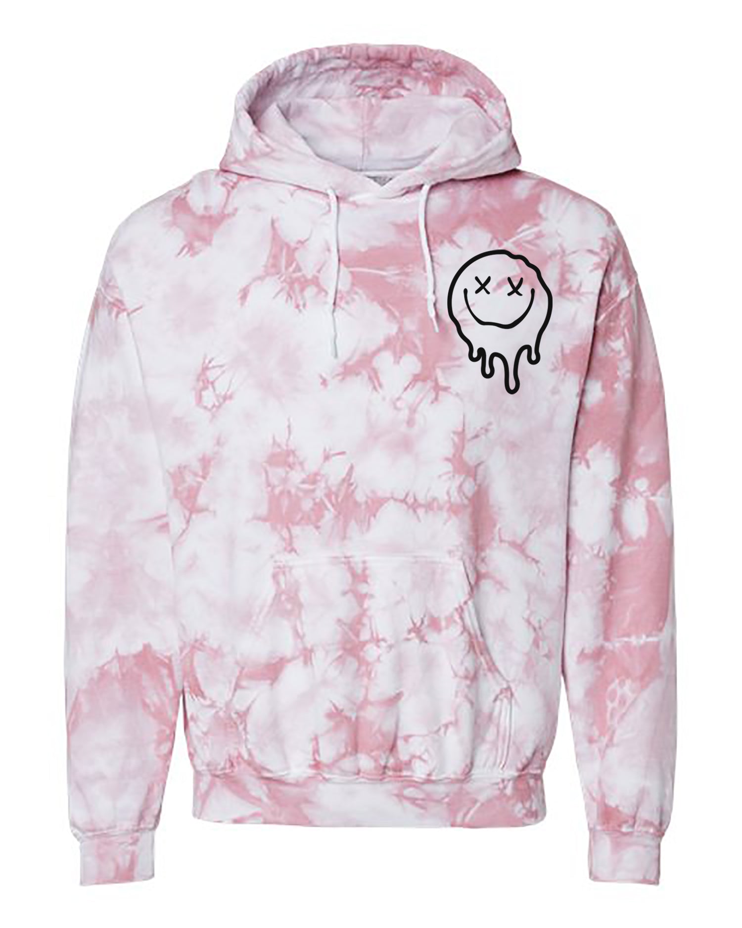 Overstimulated Moms Club | Black ink - Rose Tie Dye Unisex Hoodie