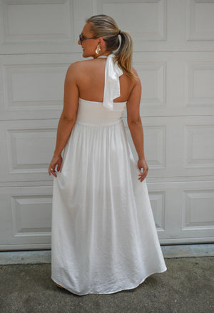 Seabrook Halter Maxi Dress - White