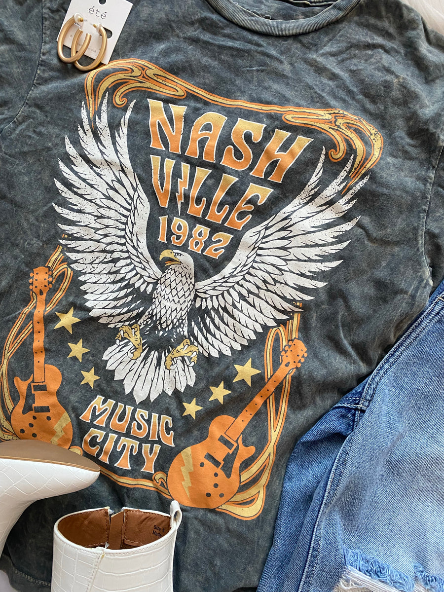 Nashville Graphic Tee- Stone Grey