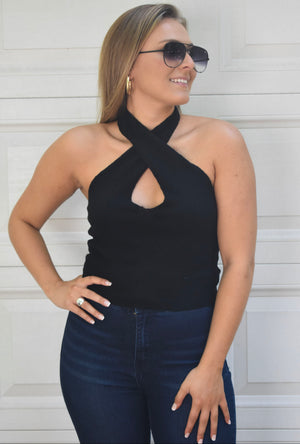 Criss Cross Top- Black