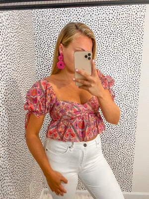 Pink Floral Top