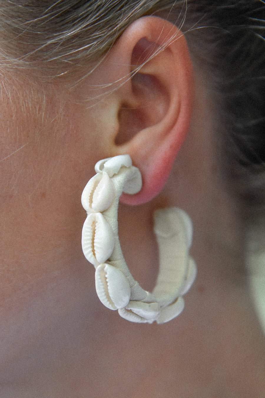 Cream shell hoops