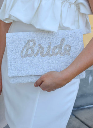 Bride Clutch- Silver