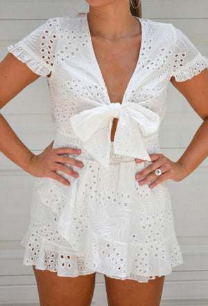 The Erin Eyelet Romper