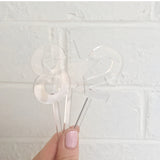 Small Clear Acrylic Cake Toppers