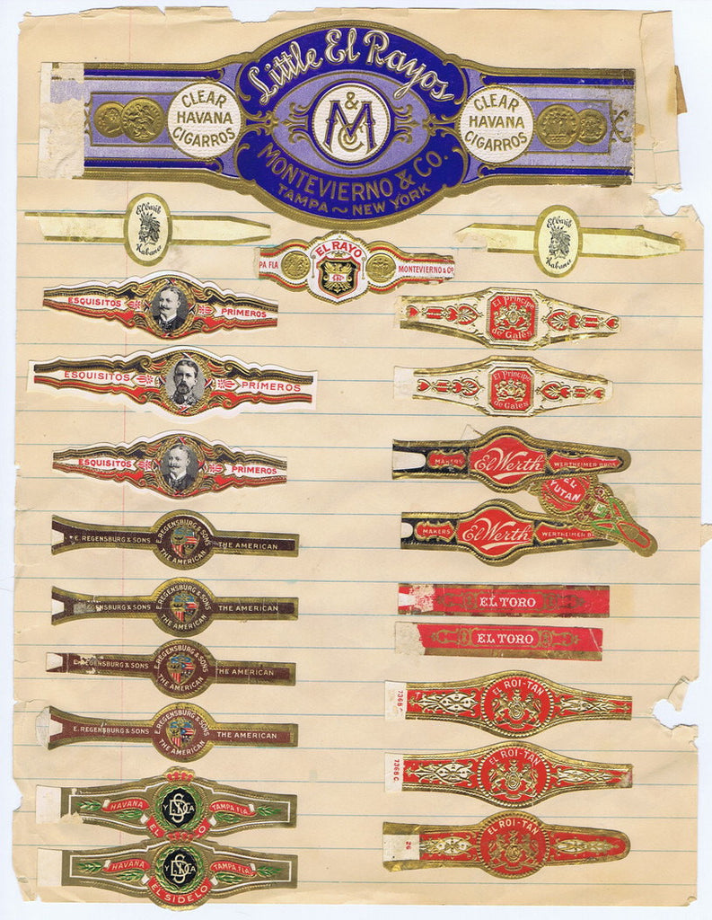 CIGAR BANDS Vintage Image Collection Hundreds Of Rare Antique Cigar Ba ...