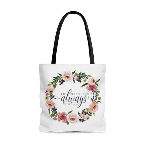 A tote bag featuring Psalm 93:4