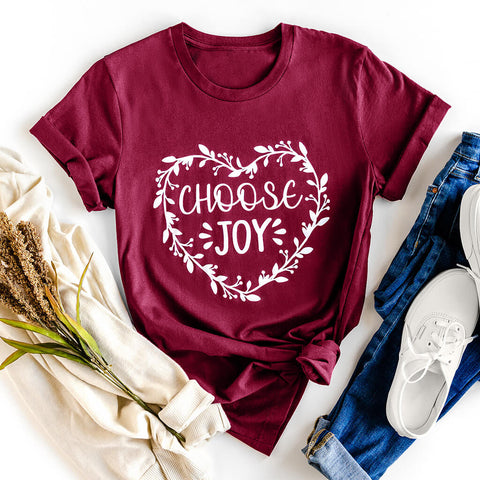 Choose joy t-shirt for group worship sessions