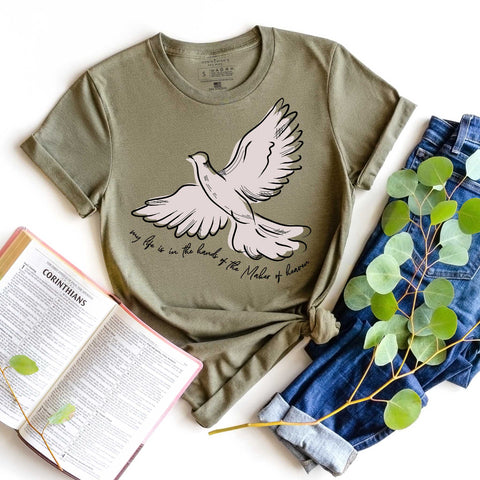 Maker of Heaven Christian shirt with dove