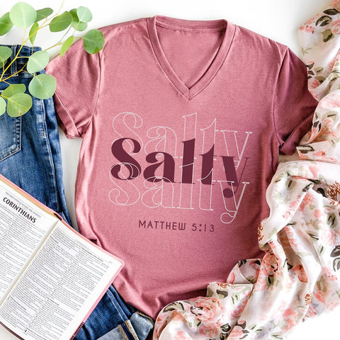 Salty t-shirt inspired by Matthew 5:13 Bible verse