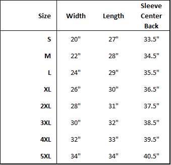 Sizing Charts