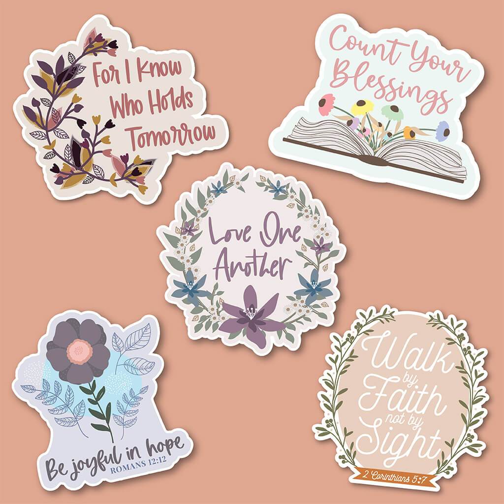 Printable Religious Stickers Religious Sticker Bundle Bible Stickers Faith  Stickers Christian Stickers Print and Cut Stickers 