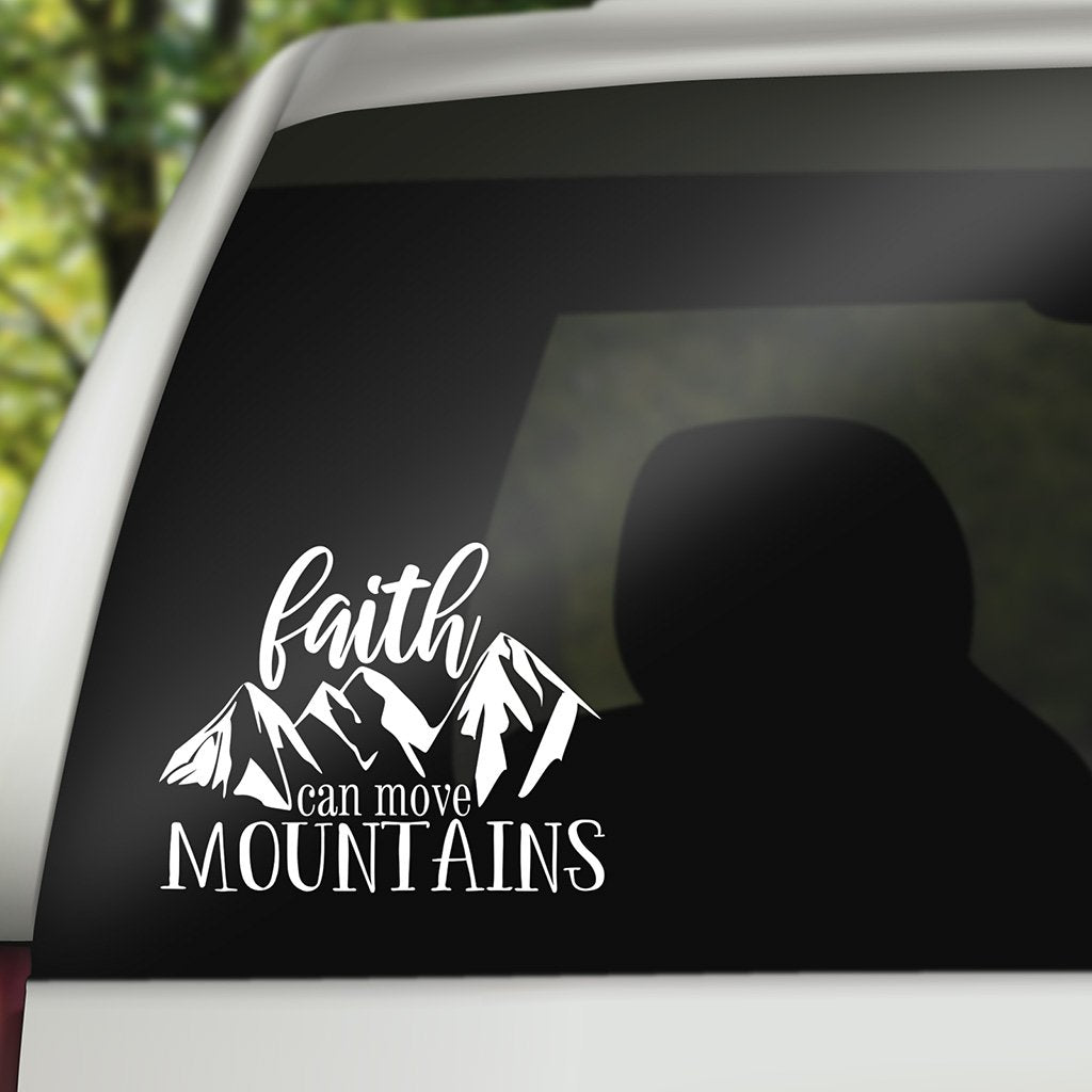 Download Christian Decals Faith Can Move Mountains Decal