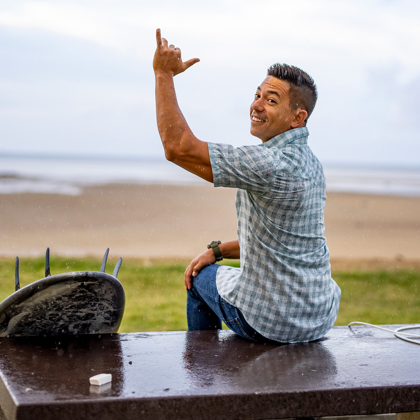 Gray Palaka Western Pearl Snap Shirt - Western Aloha product image