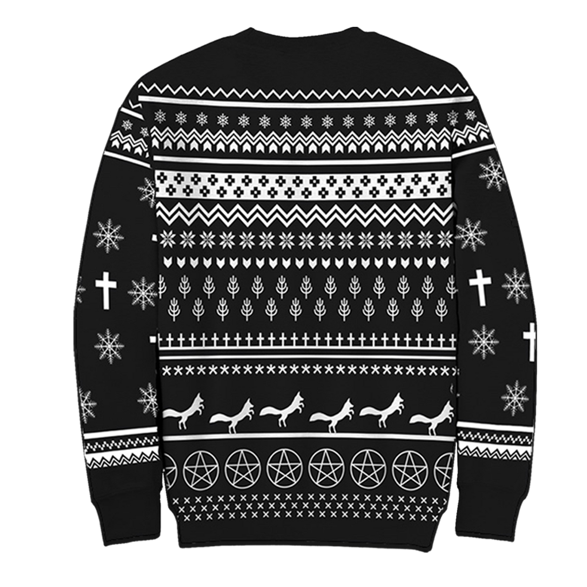 white holiday sweater