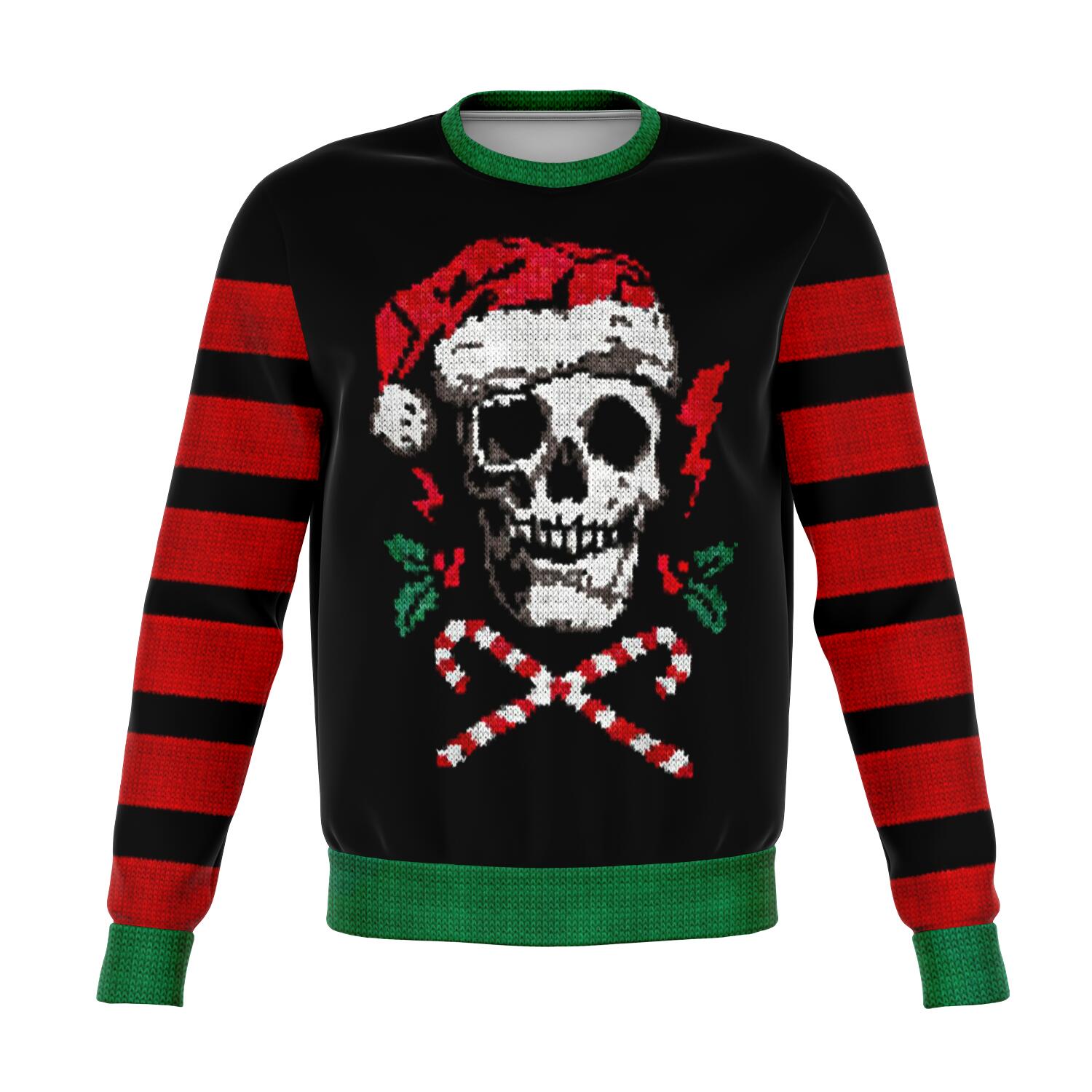 santa skull sweater