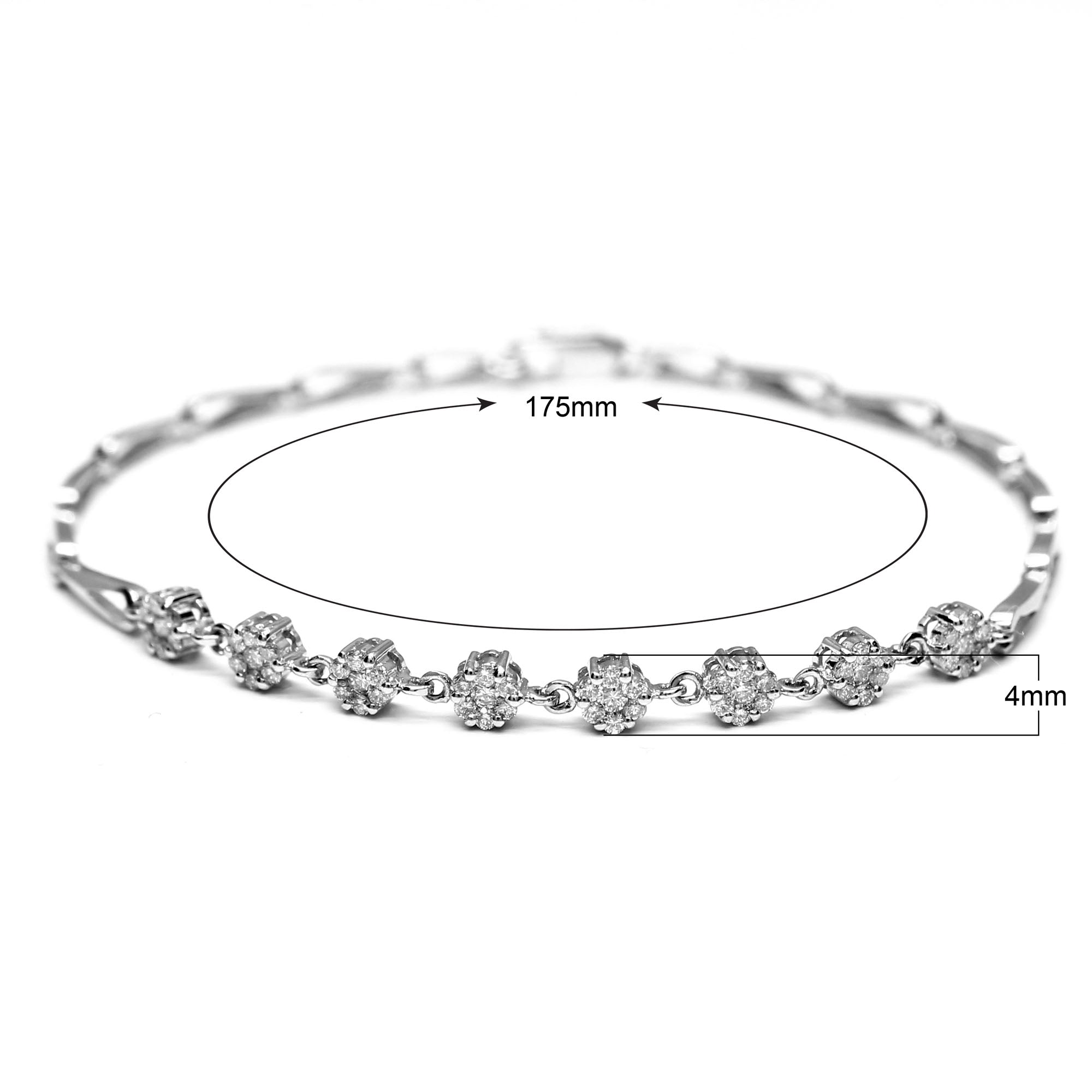 18K White Gold & Diamond Bracelet - toscow sydney