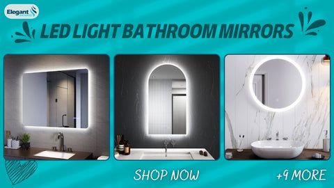 LED Light Bathroom Mirrors collection from ELEGANTSHOWERS