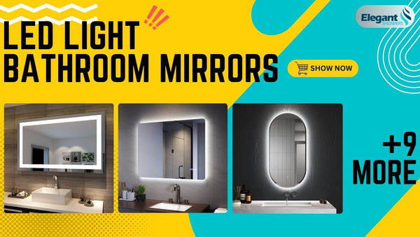 LED Light Bathroom Mirrors from ELEGANTSHOWERS