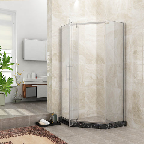 ELEGANT SHOWERS Diamond Semi Frameless Shower Screen