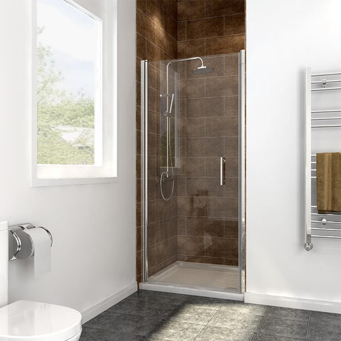 Elegant Showers Frameless Pivot Shower Door 180 Swing
