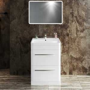 ELEGANT SHOWERS Bathroom Vanity Wall-mounted Cabinet Storage Wash Basin Unit600x450x850mm - Elegantshowers
