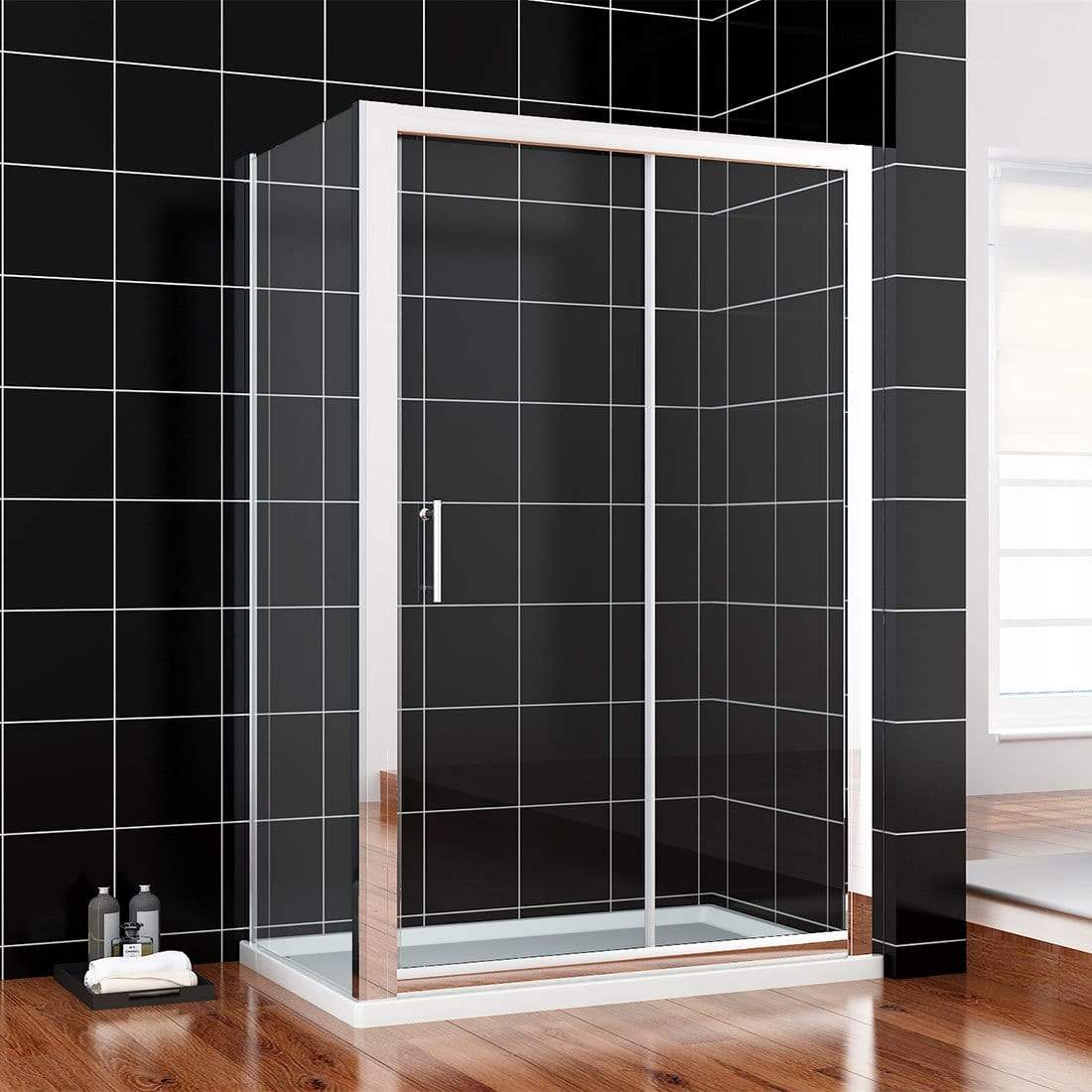 ELEGANT SHOWERS Framed Shower Sliding Screen Adjustable-Ideas - Elegant Showers AU product image