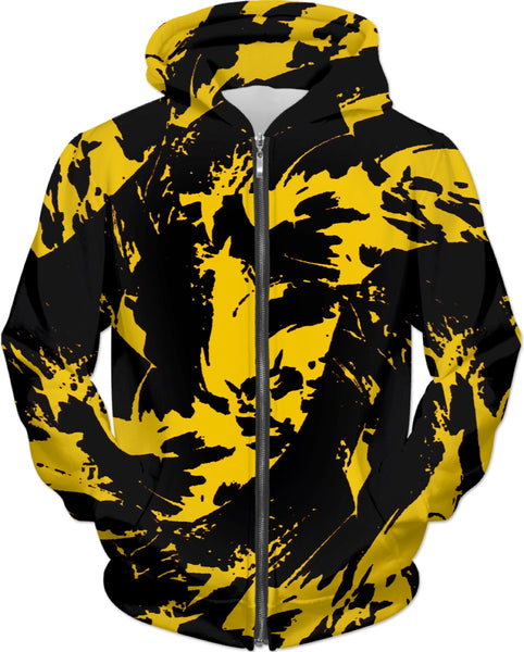 paint splatter zip up hoodie