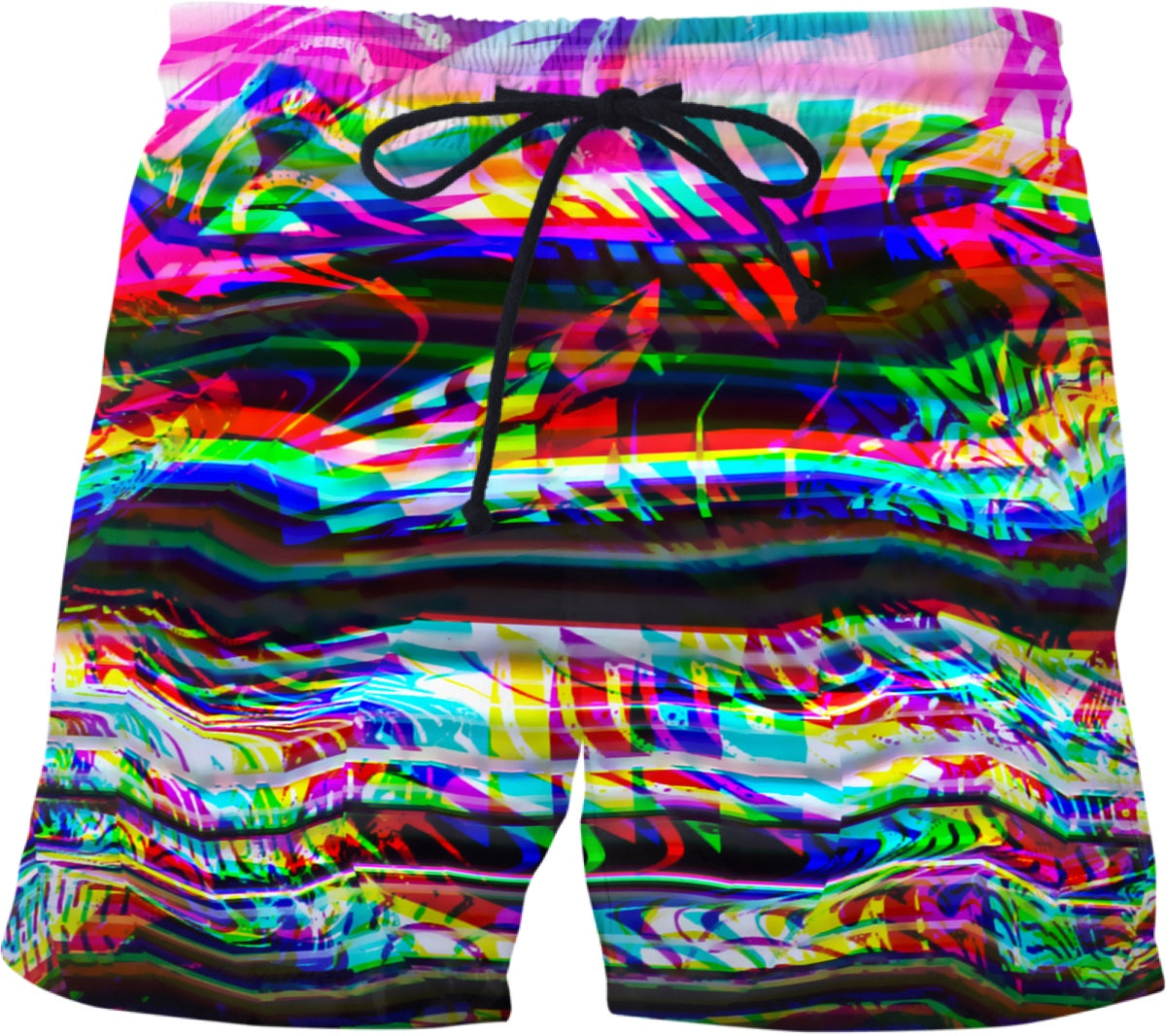 Rave Static Swim Shorts – BigTexFunkadelic