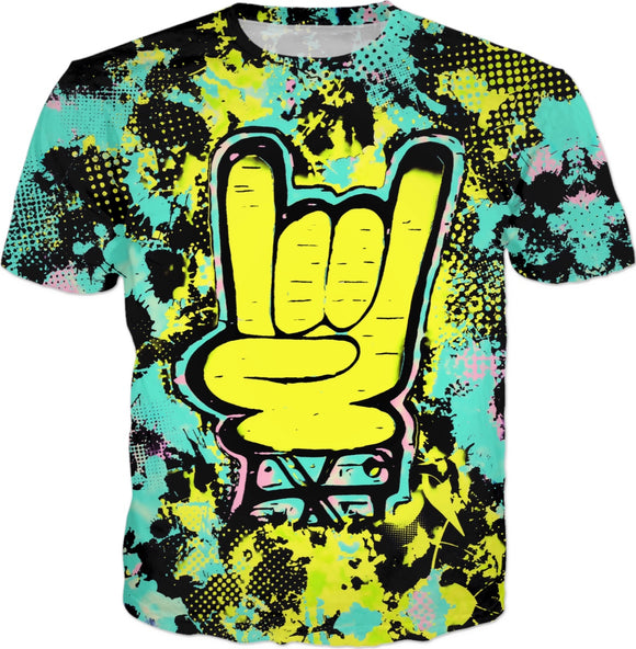 Rock On Hand Pop Art T-Shirt – BigTexFunkadelic