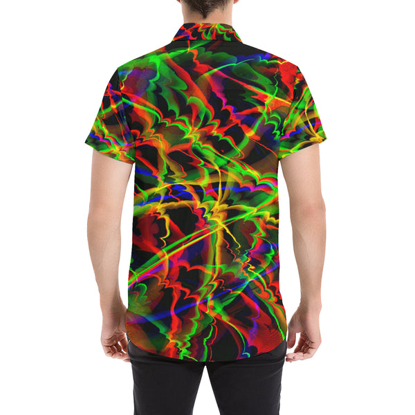 Rainbow Burst Short Sleeve Button Up Shirt – BigTexFunkadelic