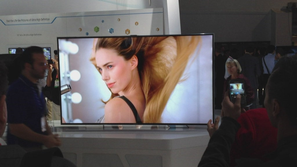 Video Advertising A television screen with video advertising