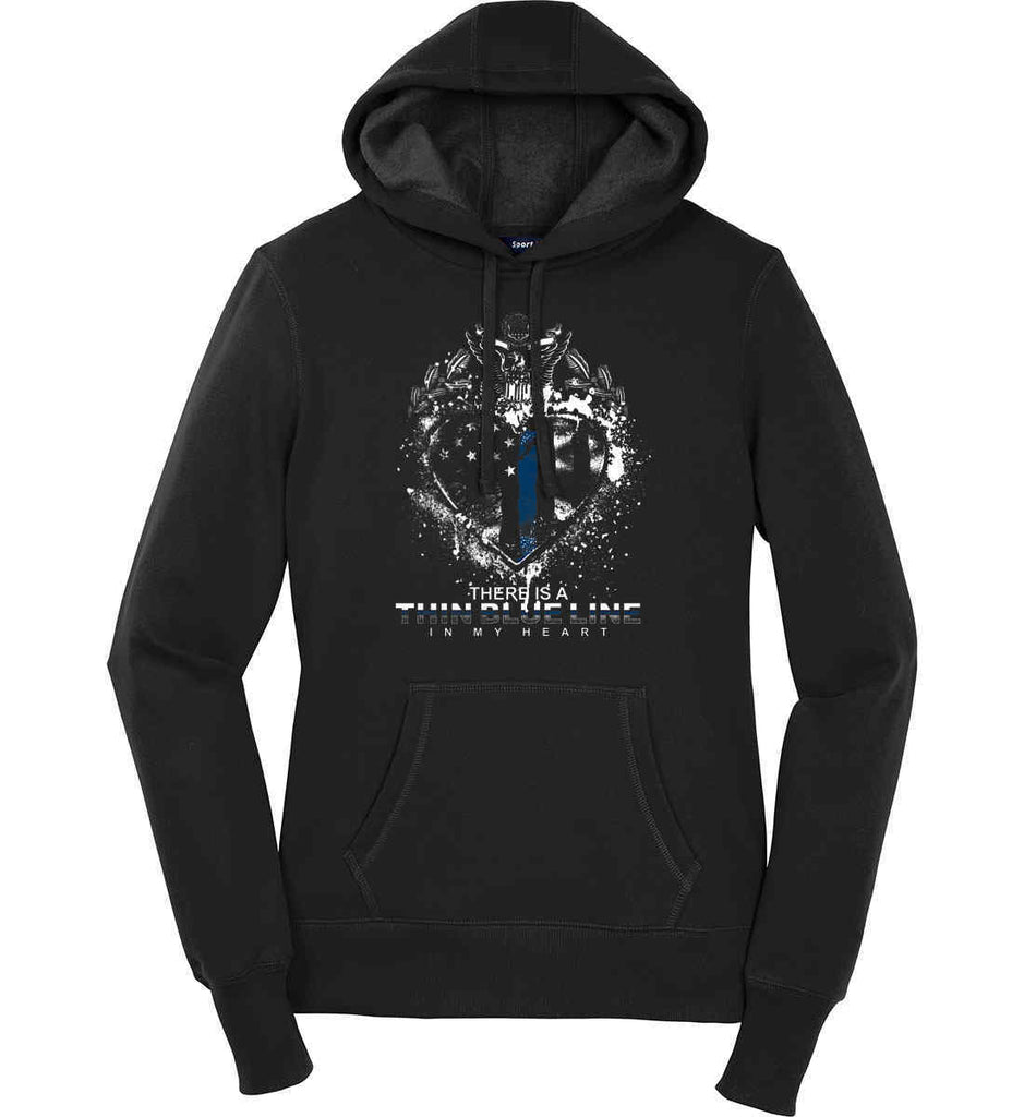 thin blue line hoodie women's