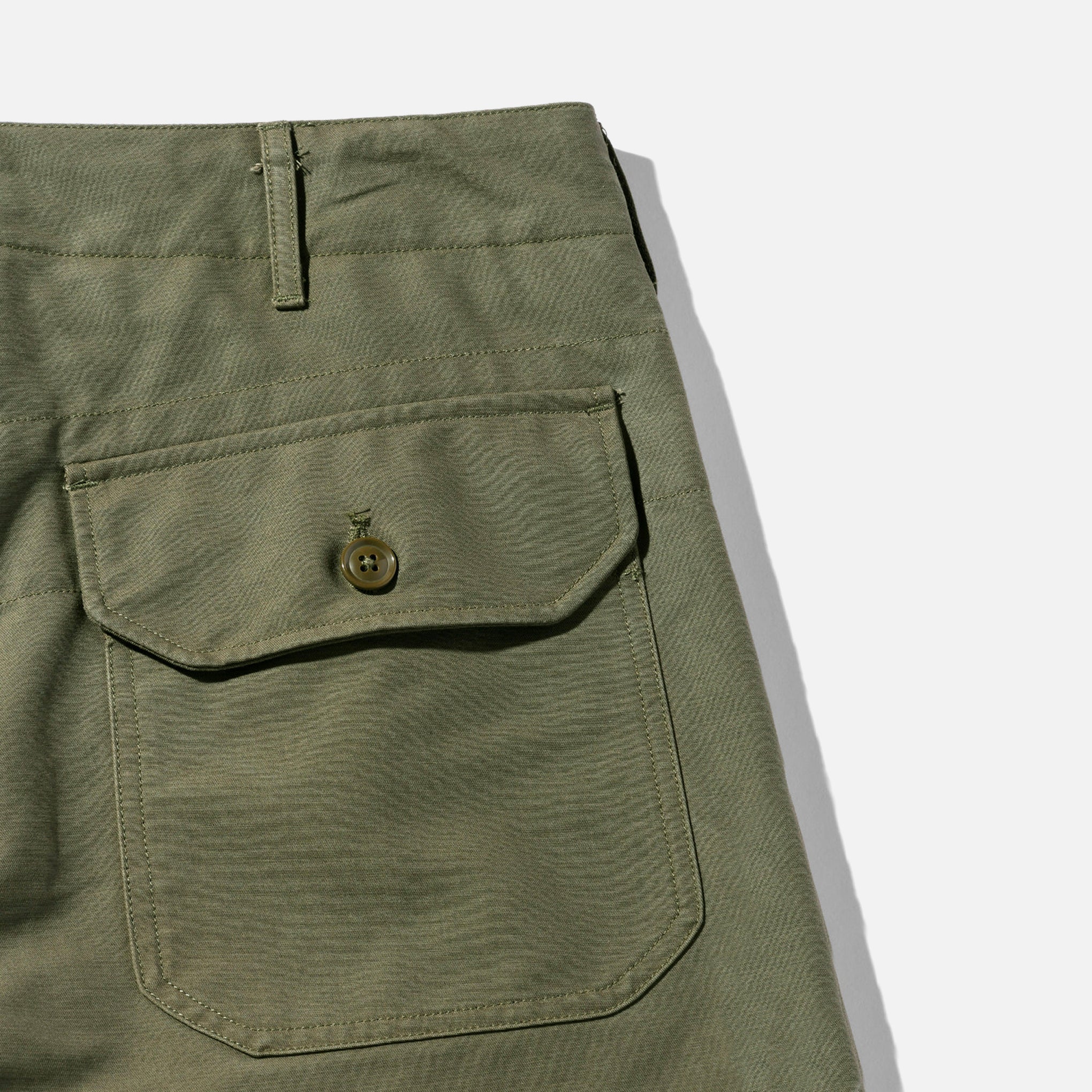 Engineered Garments Deck Pant in Olive Cotton Double Cloth | Blues