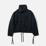 US2164 Nylon blend pocket coat in black from Unused blues store www.bluesstore.co