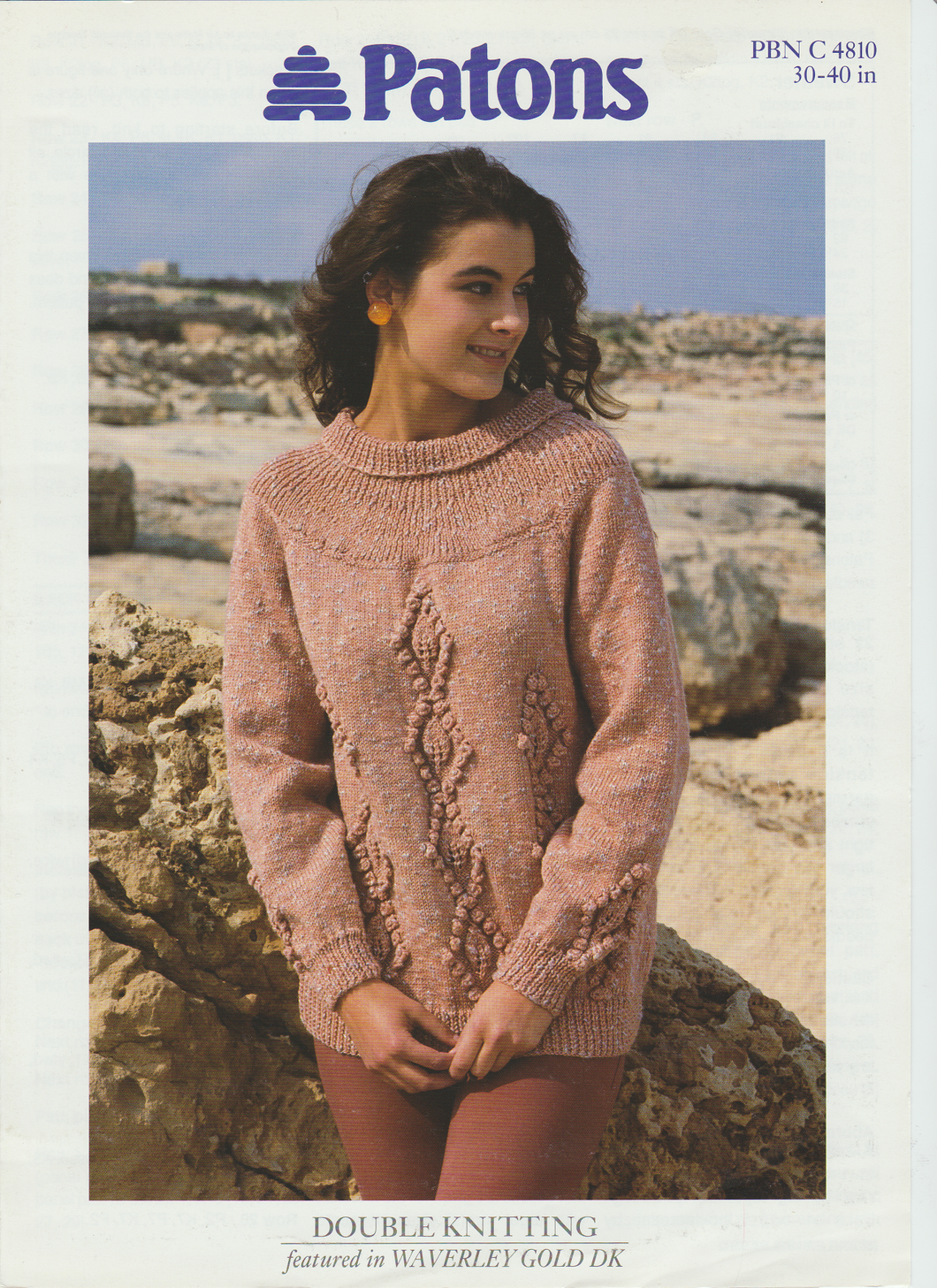 Knitting Pattern Leaflet Patons 4810 Ladies DK Sweater