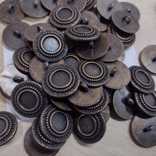 Buttons Metal Round Shank 20mm (2cm) Brass Bronze Metal Beaded design