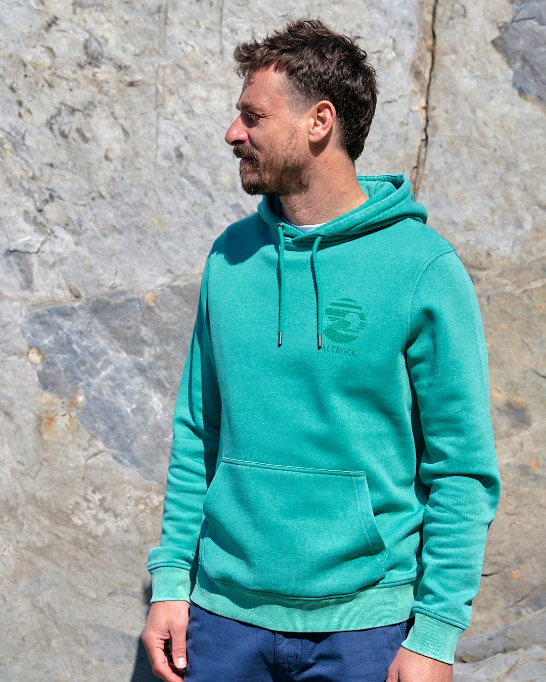 Atlantic - Mens Pop Hoodie - Dark Green