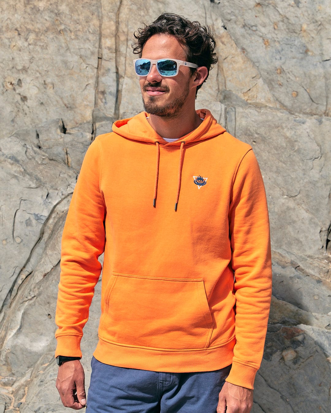 Flame Tri - Mens Pop Hoodie - Light Orange